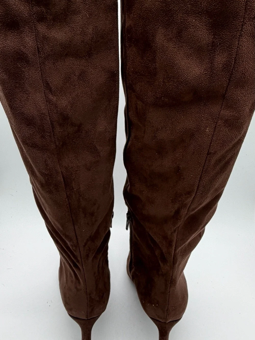 Women's Over-the-Knee Suede Boots in Dark Brown